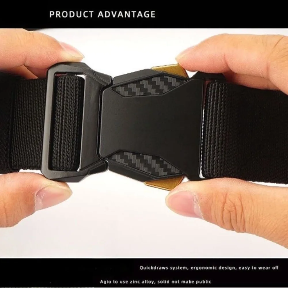 

Нейлоновый мужской ремень, быстросъемный, беззубий, мужской поясной ремень, парусиновая тканая автоматическая пряжка, тканый пояс, спортивный ремень для отдыха на открытом воздухе