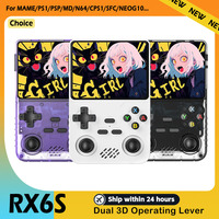 RX6S Portable Retro Handheld Game Console 3.5-inch High-Definition Nostalgic Open Source Arcade Dual Joystick
