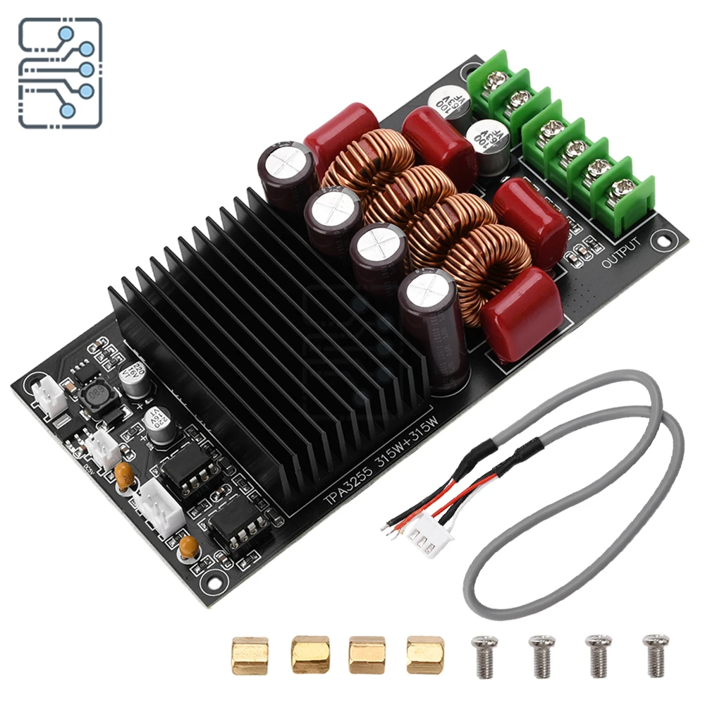 Hifi Audio Amplifier Board Tpa3255 Digital Amplifier Board 300W 2-Channel Stereo Audio Amplifier 20Hz To 20Khz Dc19V-Dc52V