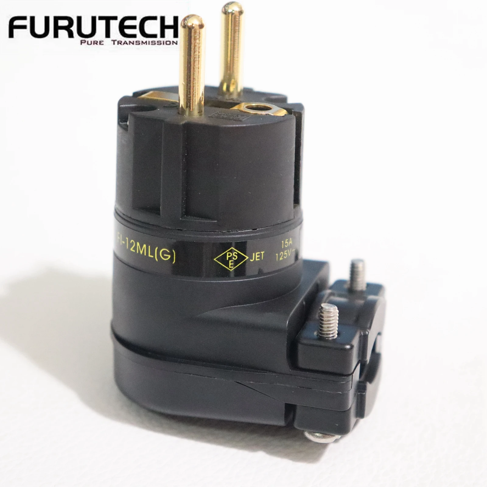 ZUIDID Neuer Hochleistungs-Furutech 24K Gold Schuko Netz rechtwinkliger Stecker auf 90 °   IEC C13 Buchse HIFI Stromanschluss 6