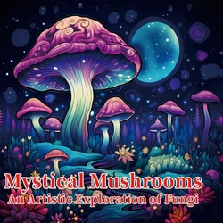 Coloringbook Mystical Mushrooms An Artistic Exploration of Fungi Stress Relief Coloring Handbook Graffiti Painting Drawing Books