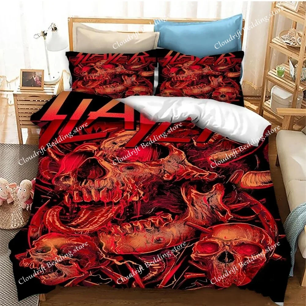 Fashion Slayer Rock Band Bedding Set Duvet Cover Bed Set Quilt Cover Pillowcase Comforter King Queen Size Boys Adult Bedding Set