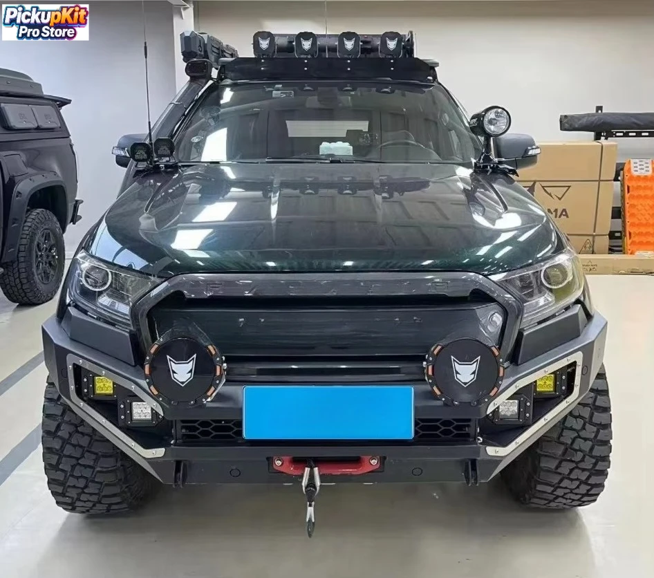 

Heavy‑Duty Steel Bull Bar Front Bumper with Winch Mount for Ranger T7 T8