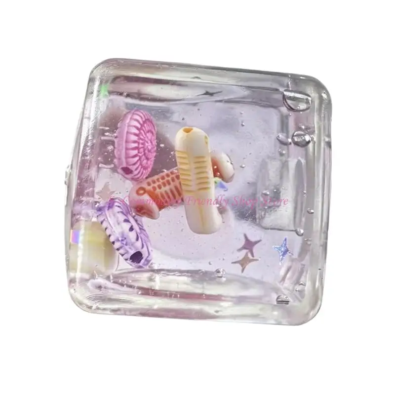 85AE Hand Ocean Play Toy in Soft Transparent TPR for Home Class Break and Waiting Time Use, Mini Ice Block Toy Piece