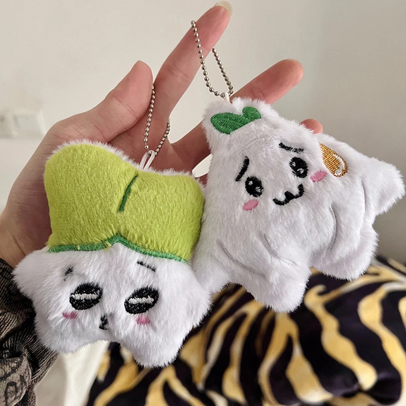 1PC Cute Bitter Persimmon Scallion Garlic Plush Doll Toy Keychain Funny Plush Toy Pendant Bag Decoration Accessories Gifts