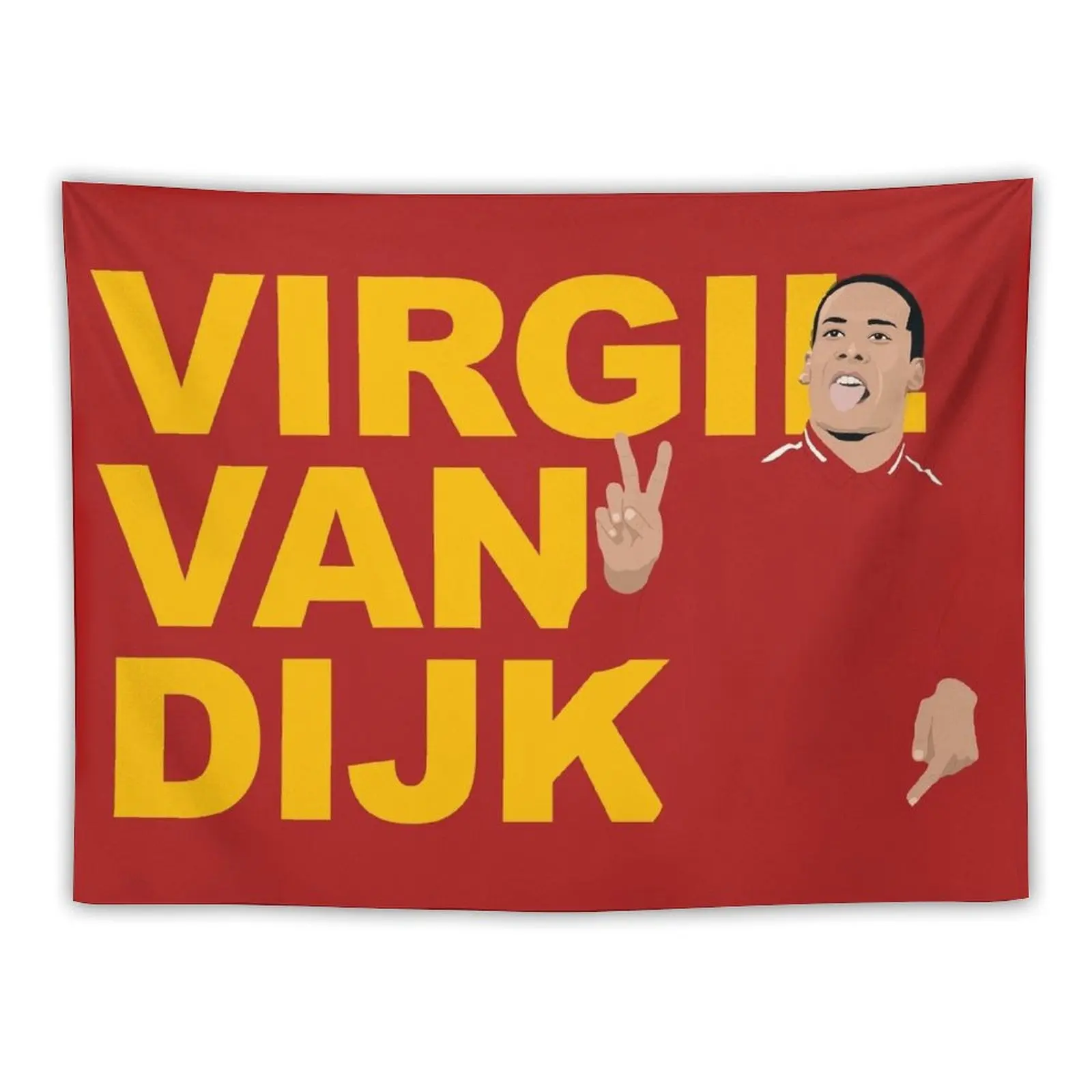 Virgil Van Dijk (Yellow) Tapestry Room Decorator Room Decoration Aesthetic Home Supplies Tapestry