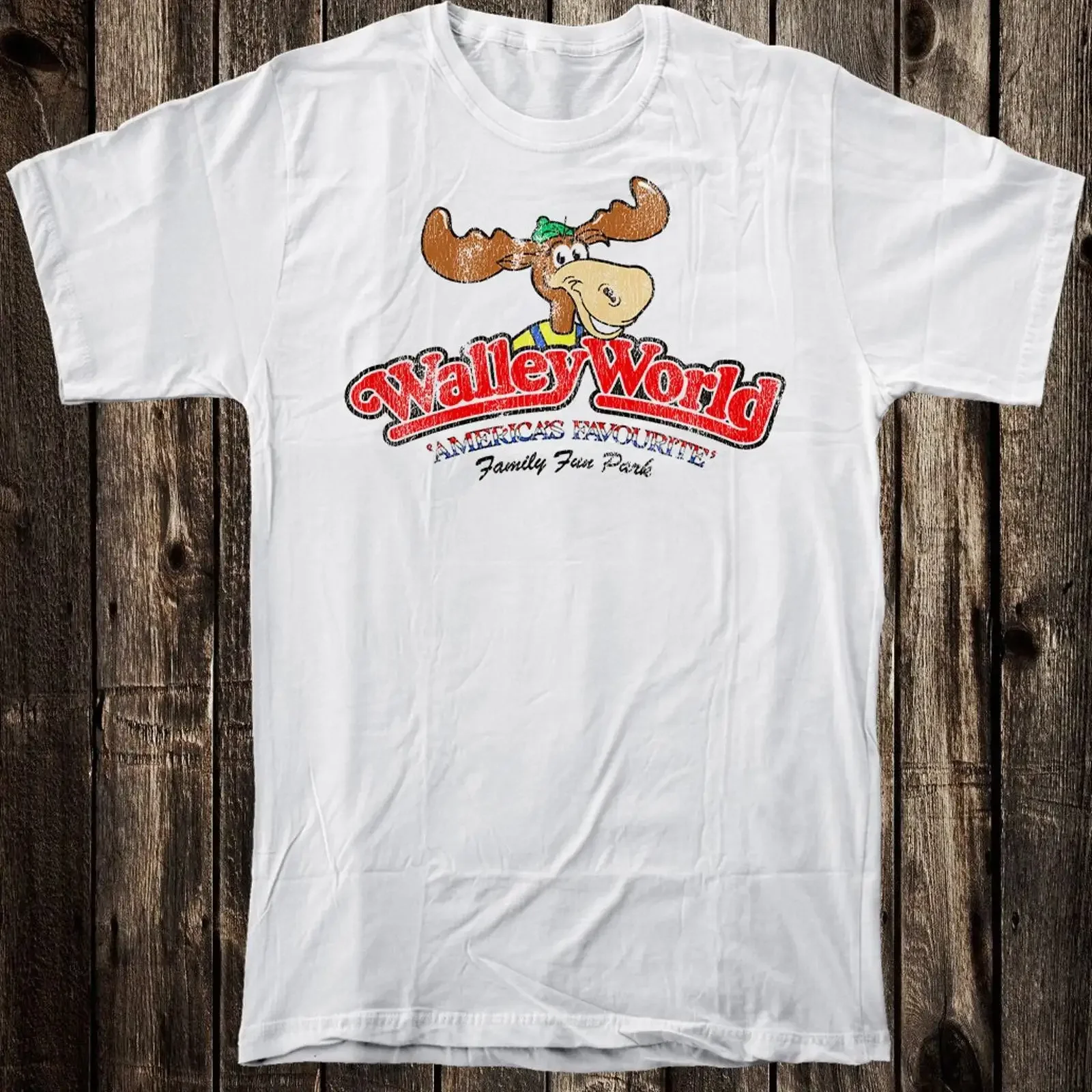 Retro Ad T Shirt Vacation Movie Vtg Art Novelty Wally World Marty Moose vintage Washed Stylish streetwear designer clothes Soft
