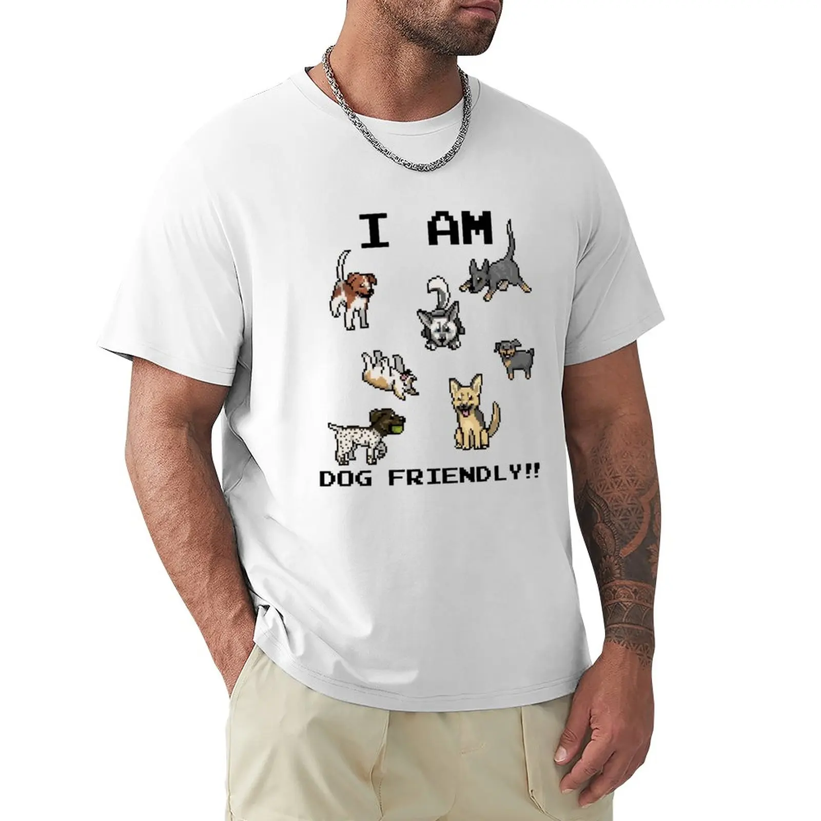 Dog Friendly T-Shirt sports fans blacks oversized t shirt men