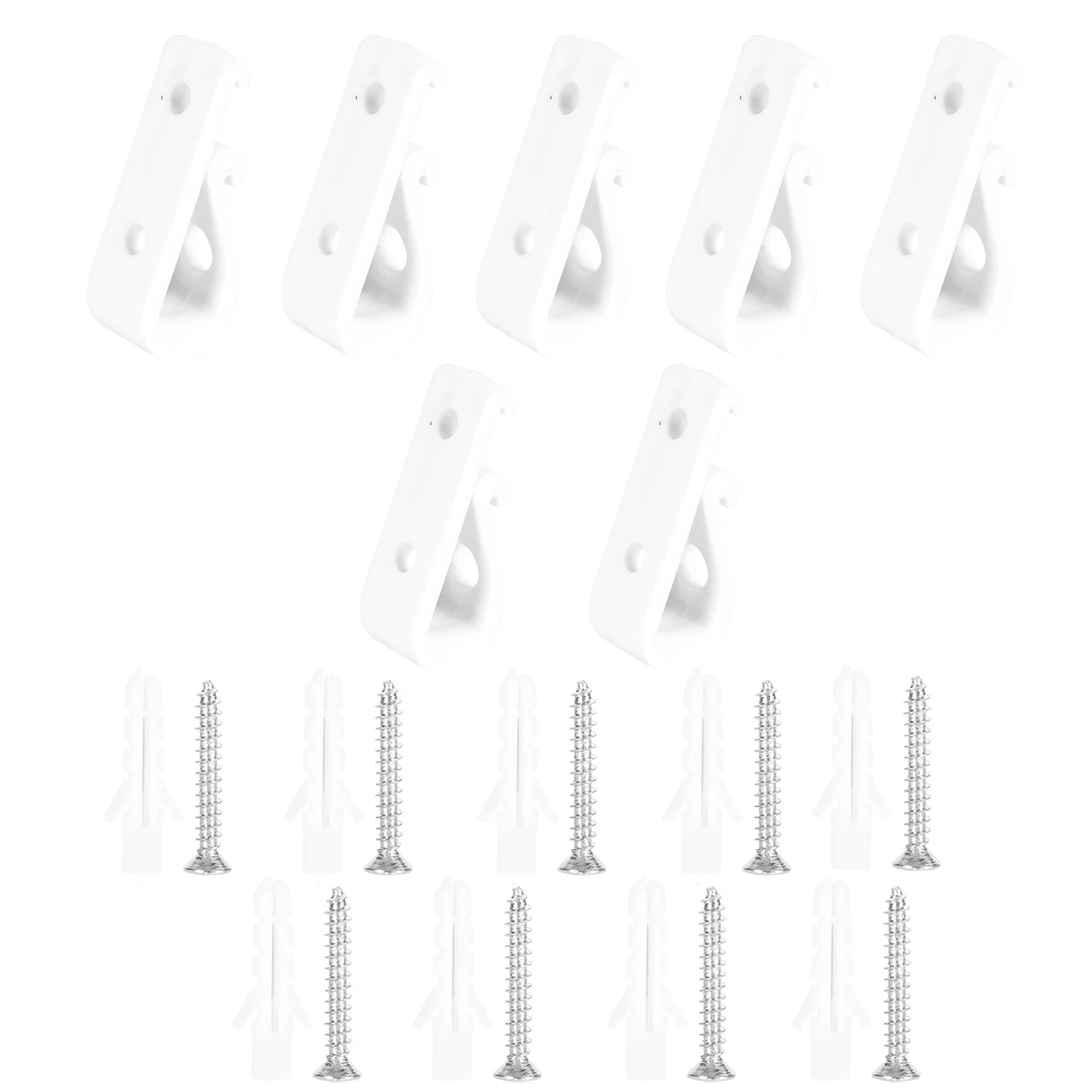 8 قطعة الستائر الدوارة الستار كليب الحائط سهلة التركيب مسامير شنت الأبيض حامل الحبل الأعمى ل الموتر الأسطوانة الرومانية #6