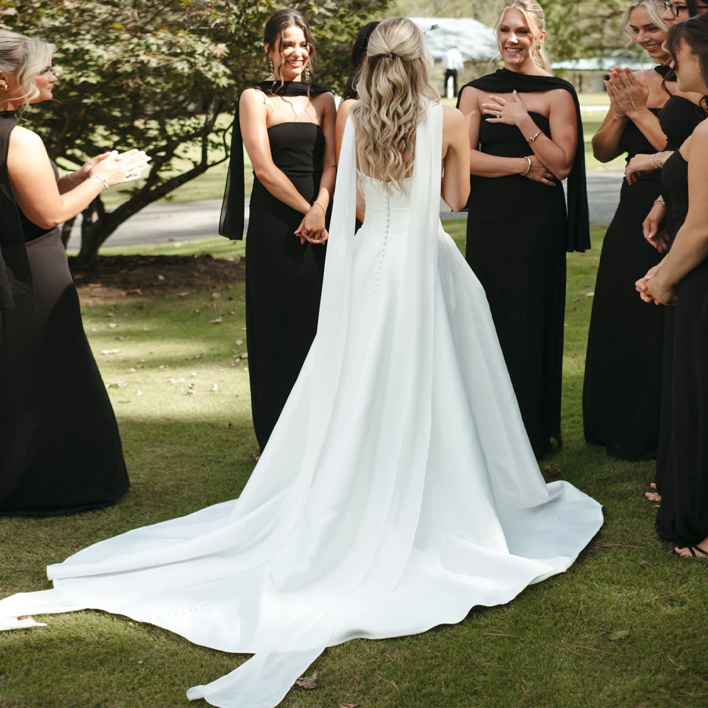 

Elegant Long Chiffon Detachable Wedding Scarf For Women Simple Bridal Neck Tie Without Dress Bohomian Bridal Neck
