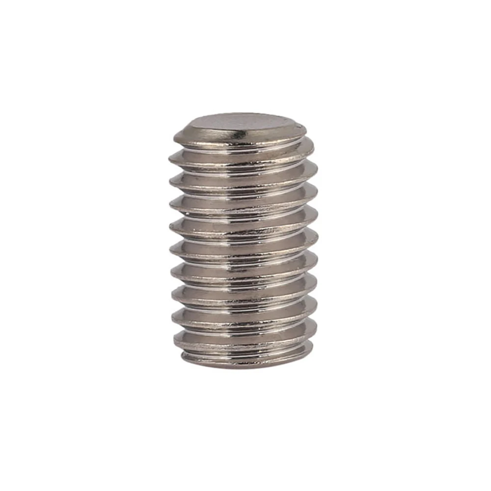 5Pcs/2Pcs/1Pc M10xP1.0/P1.25 Fine Pitch Thread SUS304 Stainless Steel Hexagon Socket Set Screws With Flat Point Headless Screw