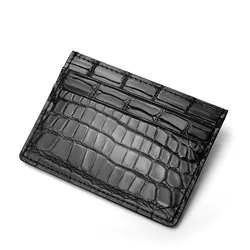 2022 New Designer Crocodile Leather Men's Card Wallet Business Genuine Leather Man Card Holder High Grade Male Card Bag 50