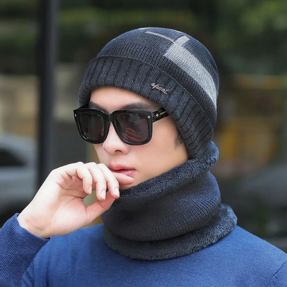 قبعة صغيرة محبوكة لركوب الدراجات للأولاد والبنات من الصوف السميك قبعة صغيرة مقاومة للرياح وشاح شتوي دافئ #1