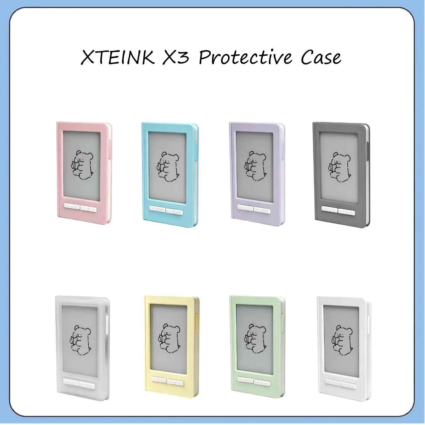 For XTEINK X3 Book‑Shaped Protective Cover Case Shockproof Anti-Scratch Lightweight Protective Cover E-Paper Device Reader