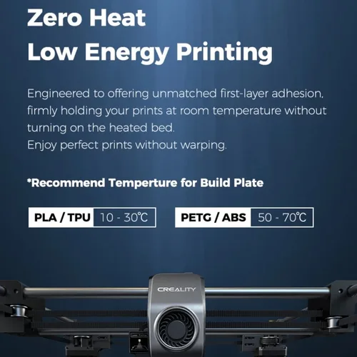Imagen 2 del producto Placa de construcción de impresión en frío Creality, baja temperatura, 235x235mm, doble cara, No requiere calefacción para K1/Ender-3 V3 SE/KE/CR-10 SE
