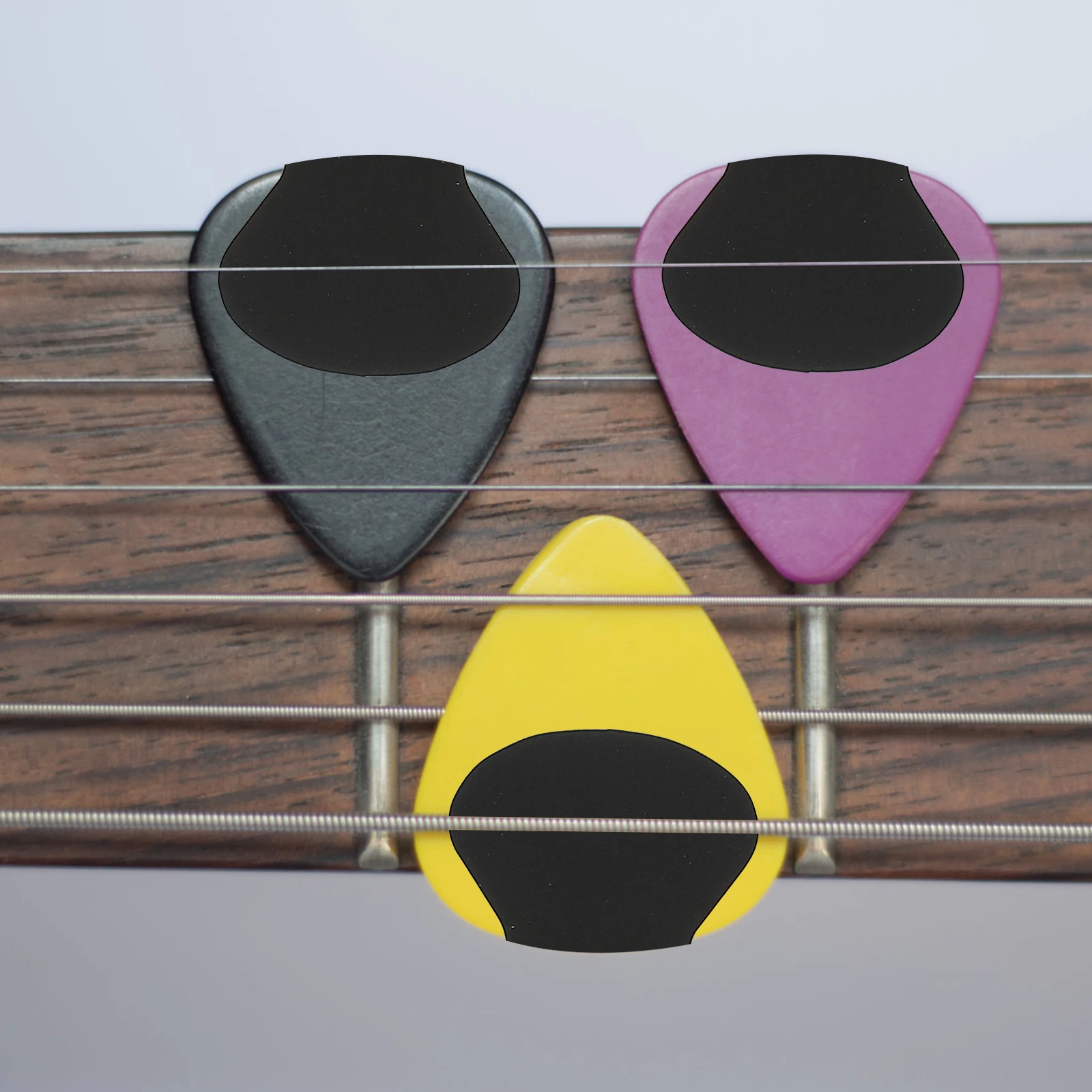 

20pcs Anti-slip Guitar Grips EVA Adhesive Stickers for Finger Plectrum Black Practical Tools Long-lasting Storage