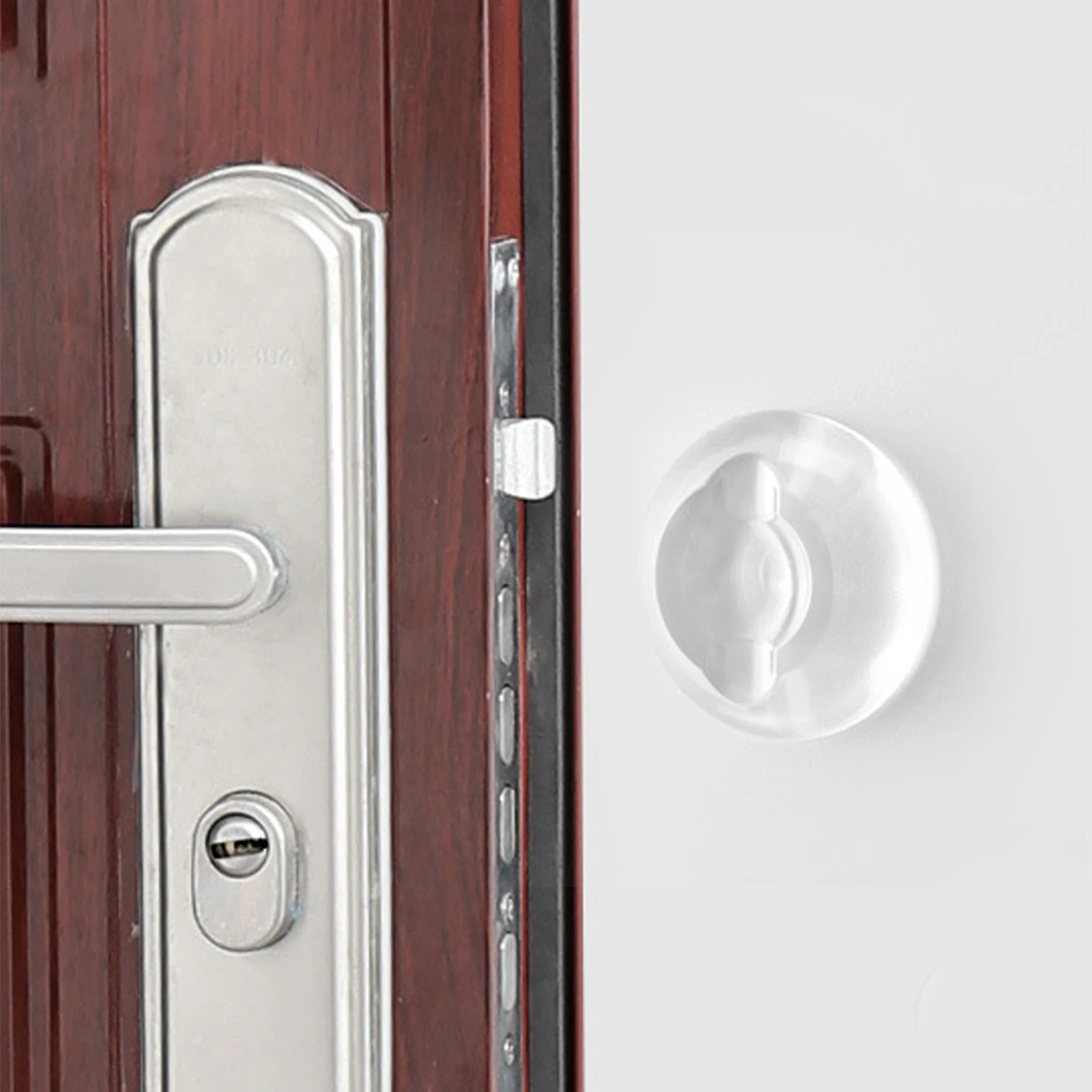 

6 Pcs Anti Collision Stickers Reusable Door Protector Bumper Knob Guard Limiter Quiet Pu Glue Self Adhesive Furniture Wall Table