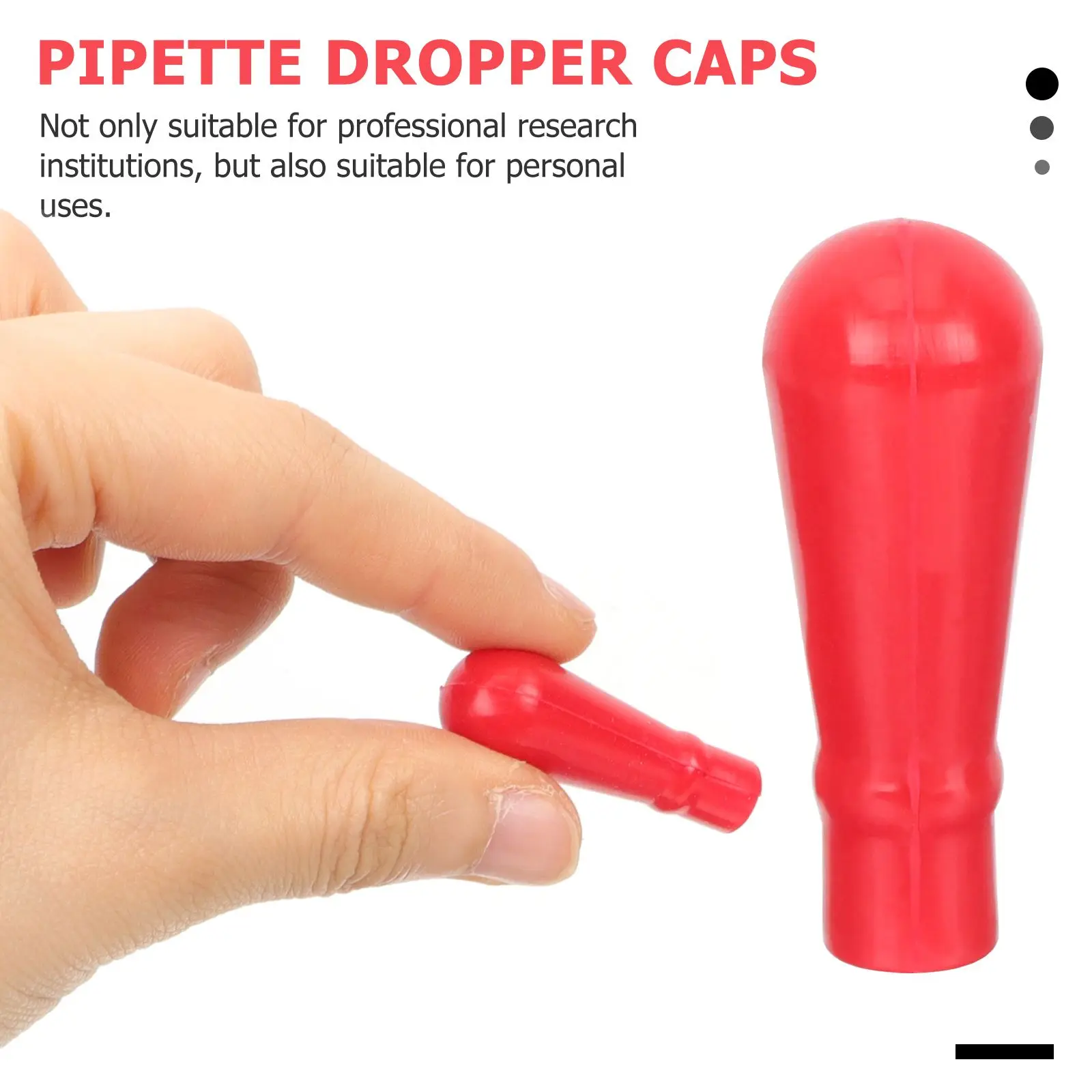 50pcs Glass Plug Squeezable Silicone Caps Lab Pipette Tools Rubber Pipette Dropper Caps Bulb Tips Replacement