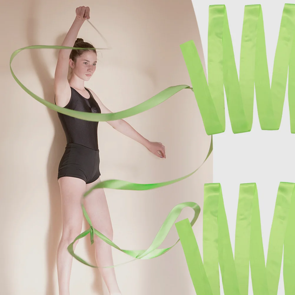 

4Pcs High Quality Rhythmic Ribbon Set for Children Dance Gymnastics Training Artistic Performance Streamer Lightweight and