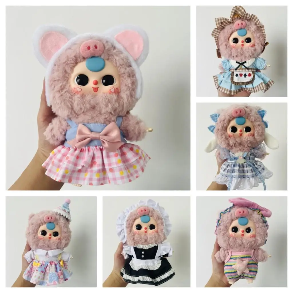 For Baby Three V 3/20CM Cotton Doll Rompers Cartoon Plush Doll Replacement Outfit Lolita Dress Playing House Accessories