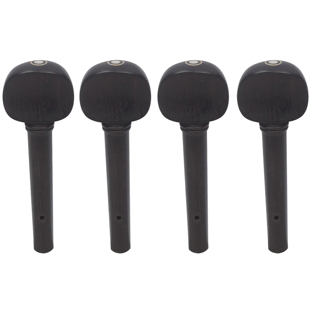 

4 Pcs/Set Violin Tuning Pegs Tuners Ebony String Instrument Accessories For 1/8 1/4 1/2 3/4 4/4 Fiddle Musical Instrument Parts