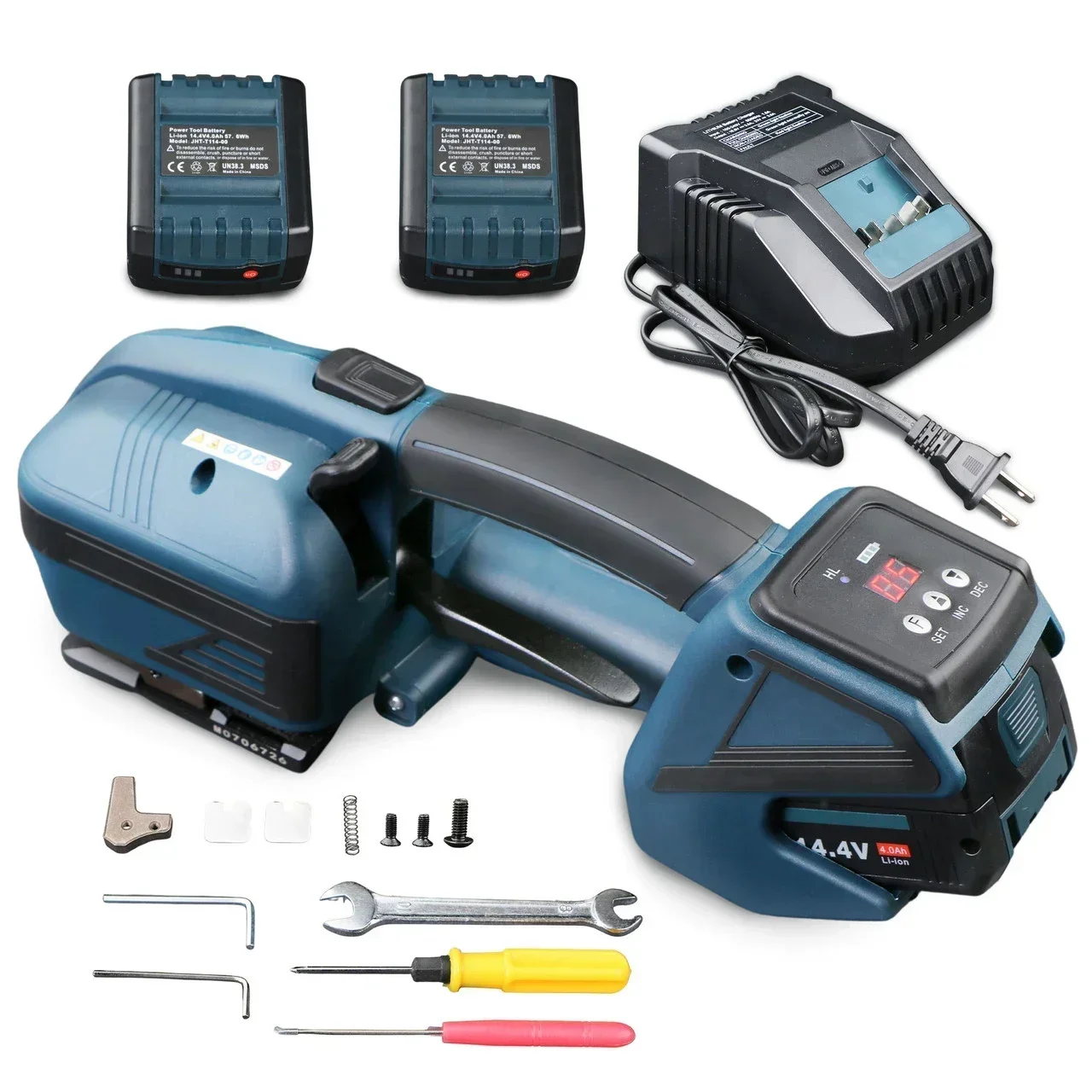 

14.4V/4.0AH PET Strap Hand-hold Semi Automatic Packing Machine Wrapping Tools Rechargeable battery V2 Electric Strapping Machine