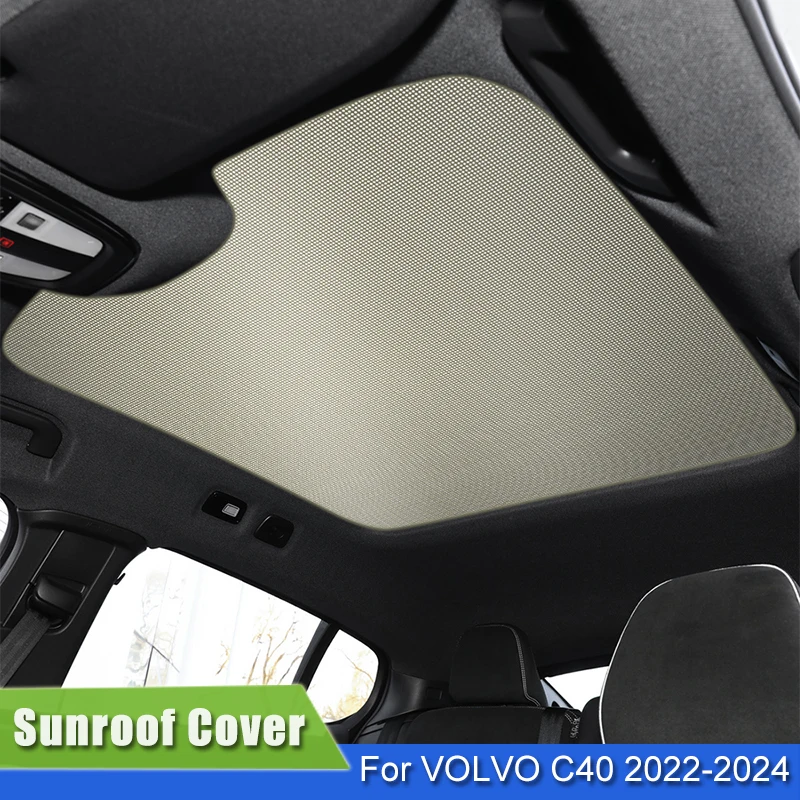 

For VOLVO C40 2022 2023 2024 Car Heat Insulation Sunroof Sunshade Covers Skylight Sunshade Buckle Sun Shades Roof Glass Therma