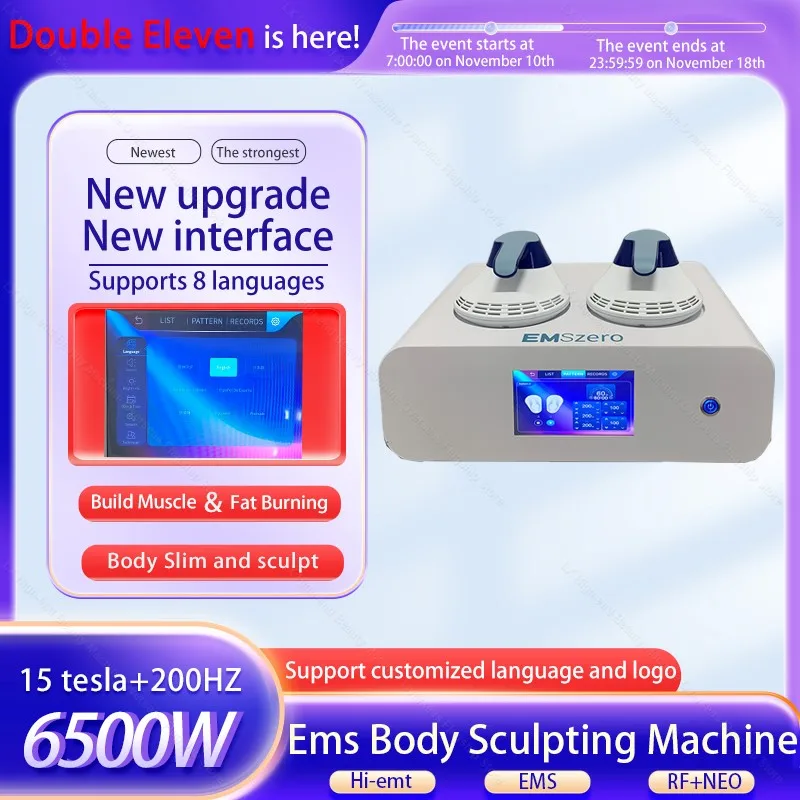 

2024 Newest Hiemt EMSZERO 6500W NEO Shaping Body Sculpt Machine Muscle Stimulation Tesla Ems body Sculpting machine