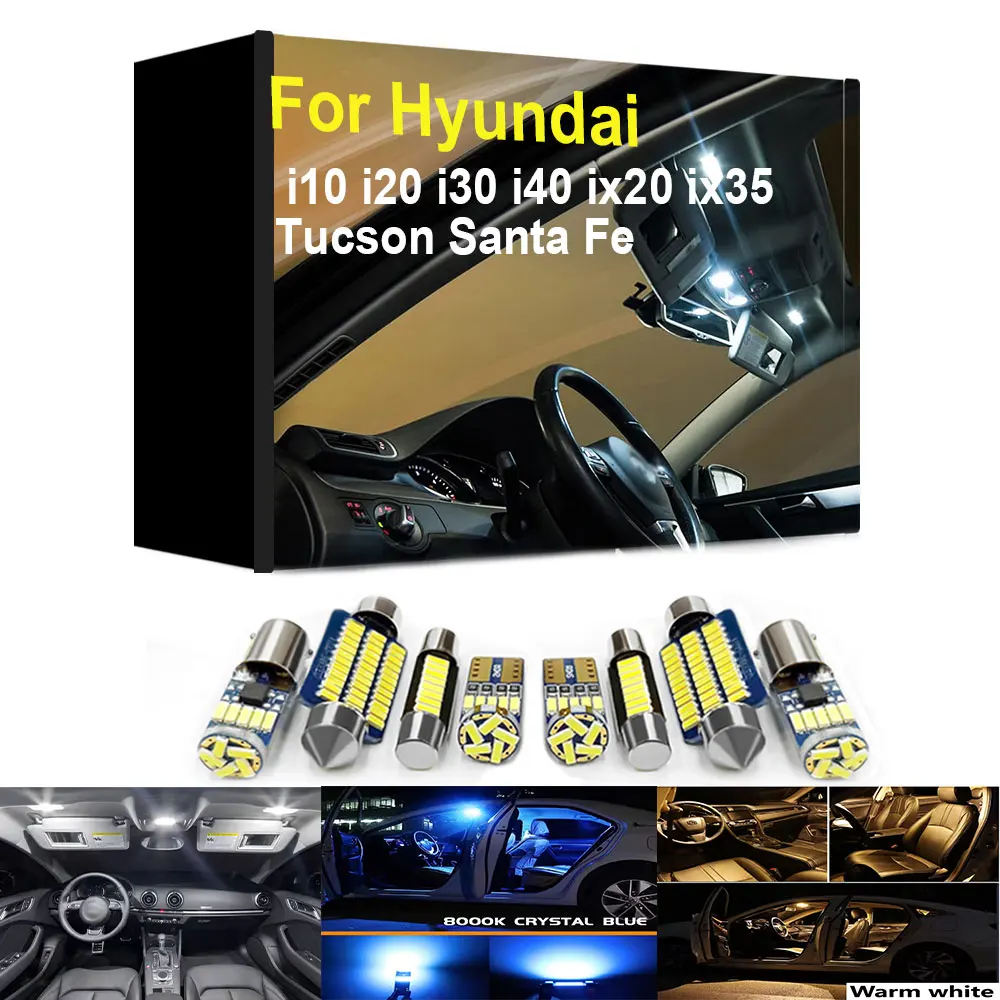Für Hyundai I10 I20 I30 I40 IX20 IX35 Tucson Santa Fe Santafe Auto-Innenraum-LED-Licht Innenraumbeleuchtung Autoteile