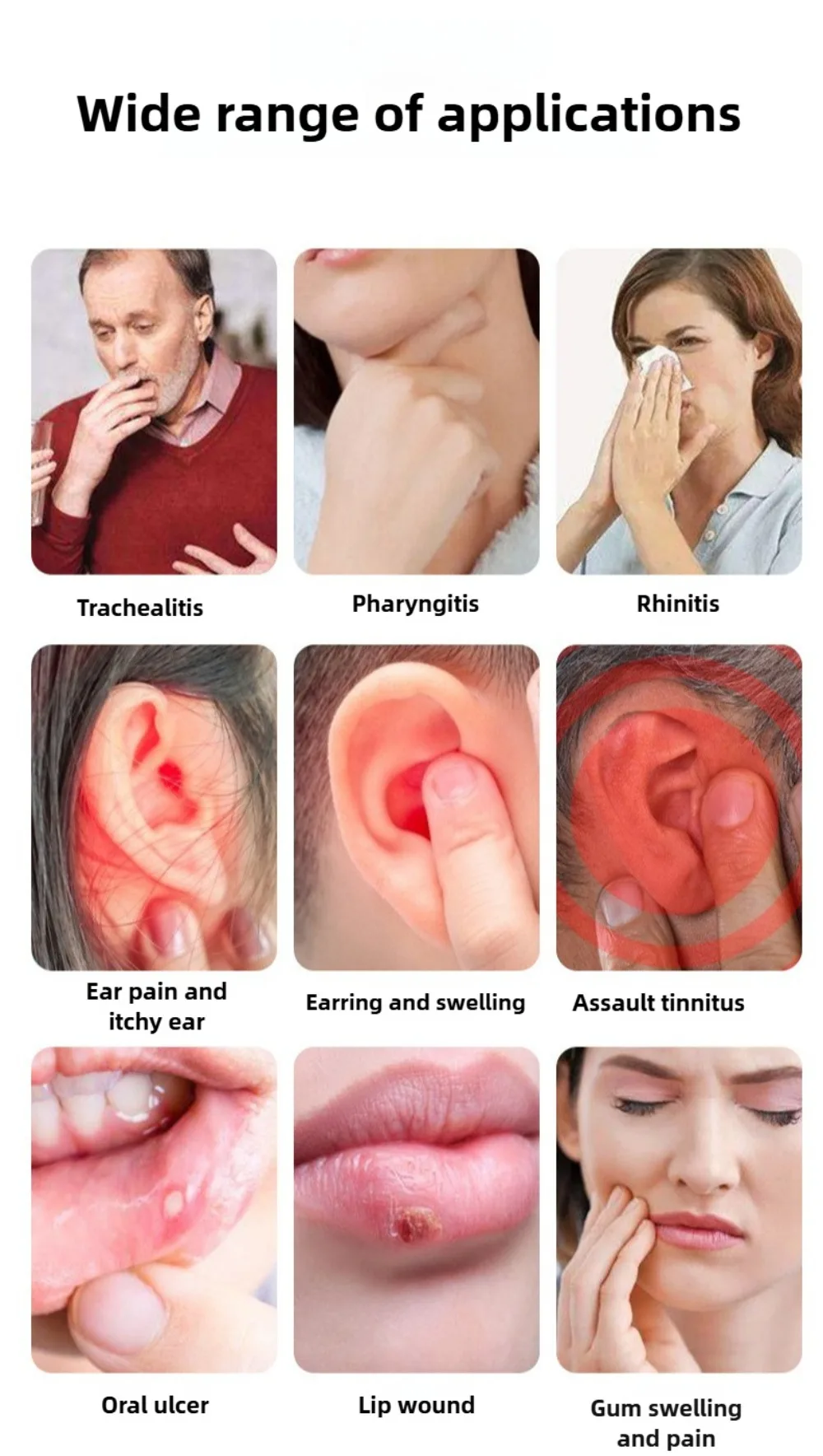 Red Light Therapy Torch for Cold Sore Treatment Infrared LED Wand with Targeted Tip for Fast Relief, Healing, Rechargeable