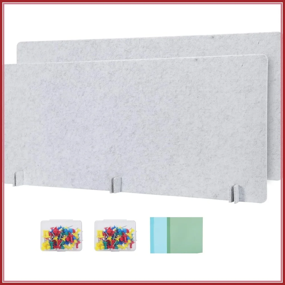 

Acoustic Desk Divider Panel, 59"x23.6" Portable Privacy Partition for Office Study Library, Noise Visual Isolation (Gray-2)