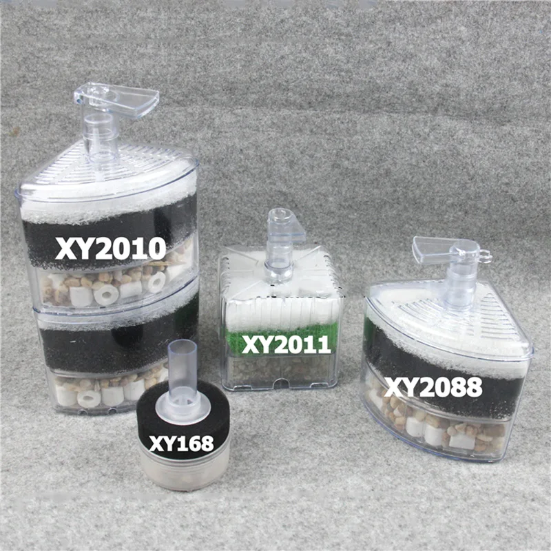 

Multi-layer Media Pneumatic Fish Tank Filter Aquarium Corner Sponge Filter Quiet Betta Fry Shrimp And Small Fish Bio Foam Filter