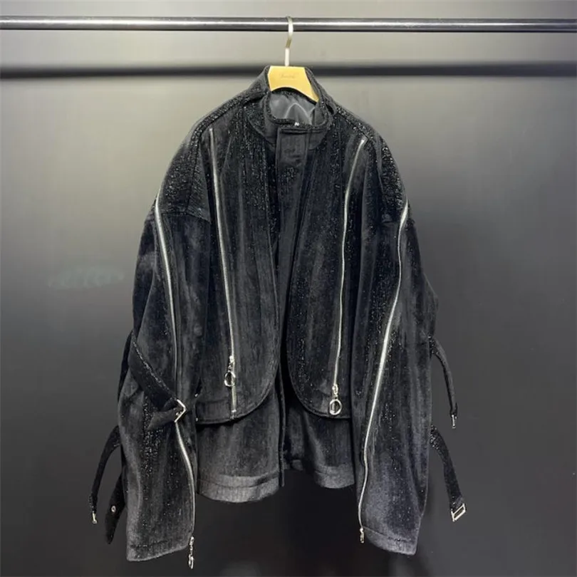 

Customized Black Zipper Coat for Men Women Loose Thickened Autumn Winter New Warm Coat Jacket Outerwear Y4154