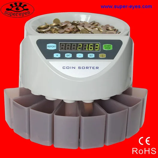 Coin Sorting Machine Exclusively Exports All Currencies From Around The World, Including Europe, The United States