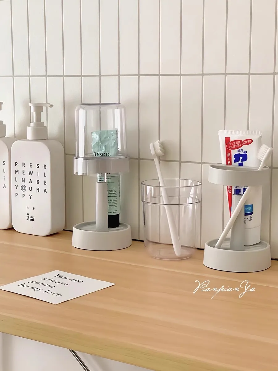 

Toothbrush Storage Rack Bathroom Stand Electric Organizer Counter Kids Holder Cup Shower Covered