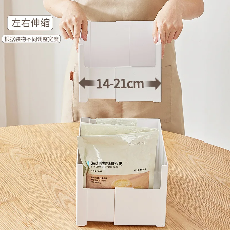 Telescopic Japanese Right Angle Storage Box Kitchen Cabinet Storage Box Extractable Table Debris Sorting Deep Cabinet