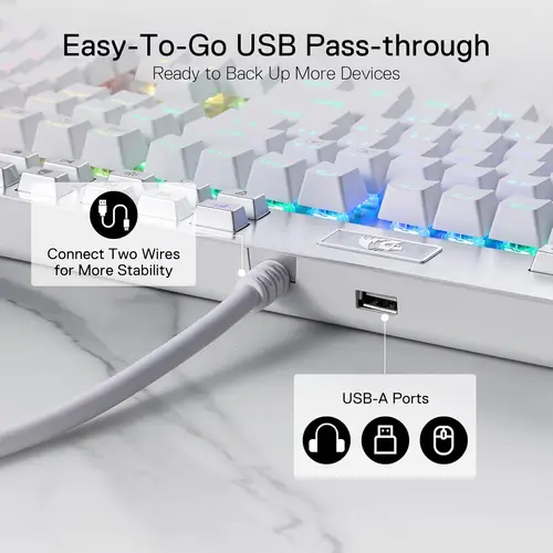 Imagen 2 del producto Redragon K550 RGB Gaming 104 teclas + 12 teclas Macro G Teclado mecánico y reposamuñecas con cable