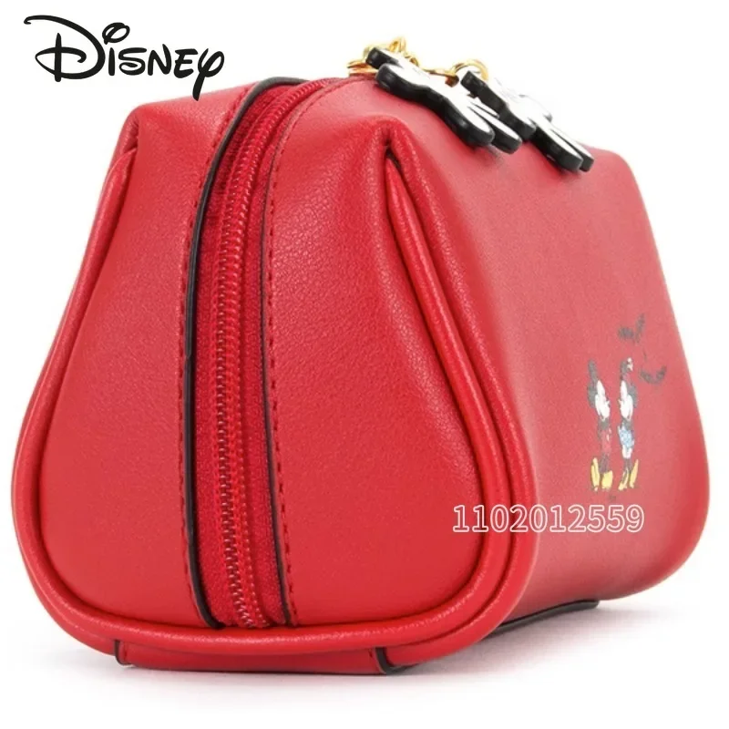 Disney Mickey Original New Cosmetic Bag Luxury Brand Women's Cosmetic Bag Cartoon 3D Storage Bag High Quality and Large Capacity
