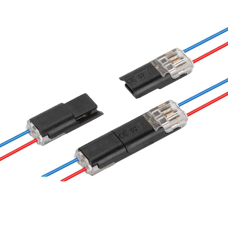 100 pieces/bag, no stripping, no welding, quick wire connector, D2 dual line plug-in type, removable connector