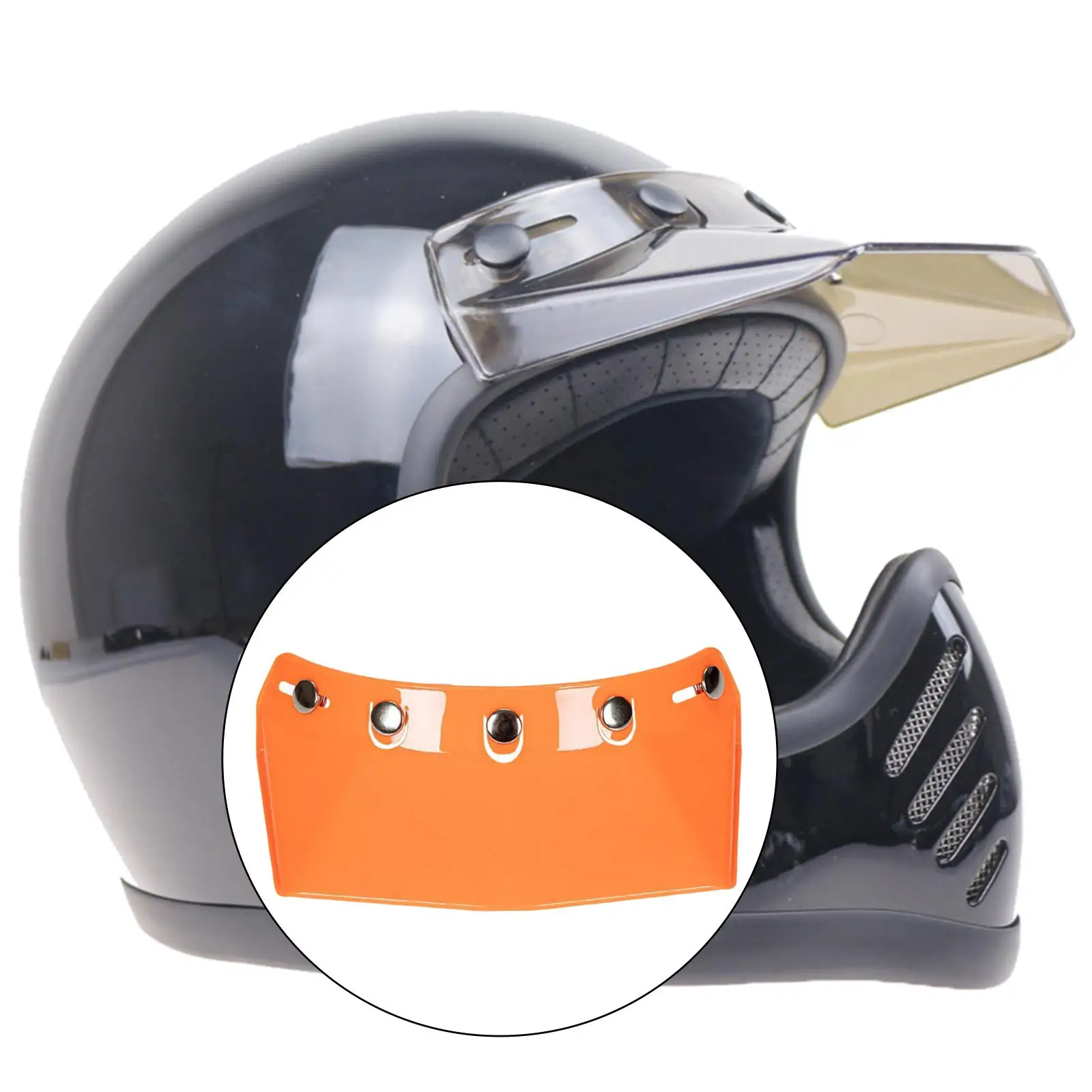 

Retro Visor Peak Anti- Replacement Bubble Face Shield Sun Visor for Motorcycle Helmet Accessories Open Face