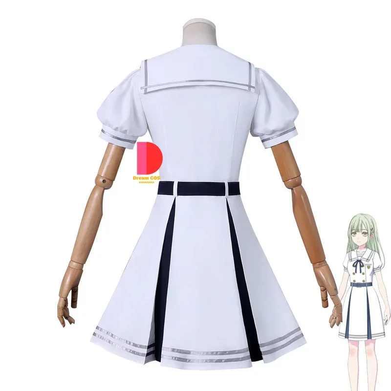 

CyAnime BanG Dream AveMujica Cosplay Costume Role Playing White Summer School Uniform for Women Adult Comic Con Halloween Party