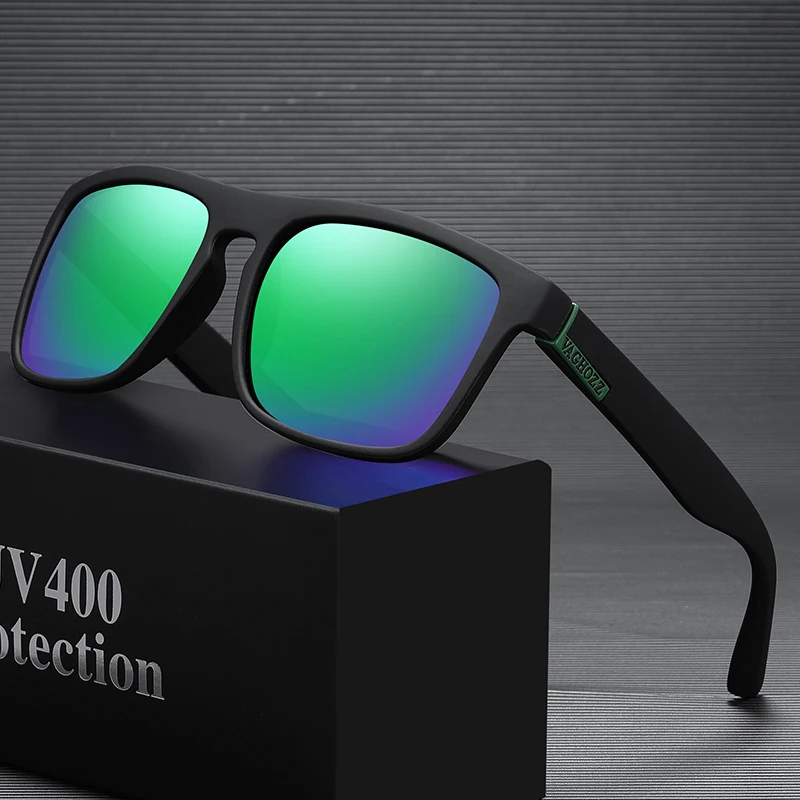 VAGHOZZ 2024 Brand Design New  Sunglasses Men Driving Square Male Sun Glasses UV400 Women Fishing Eyewear
