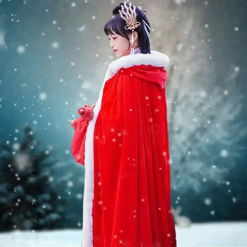 

2026New Winter Artificial Fur Cloak Wedding Party Hooded Bride Jacket/Shawl Wedding Accessories