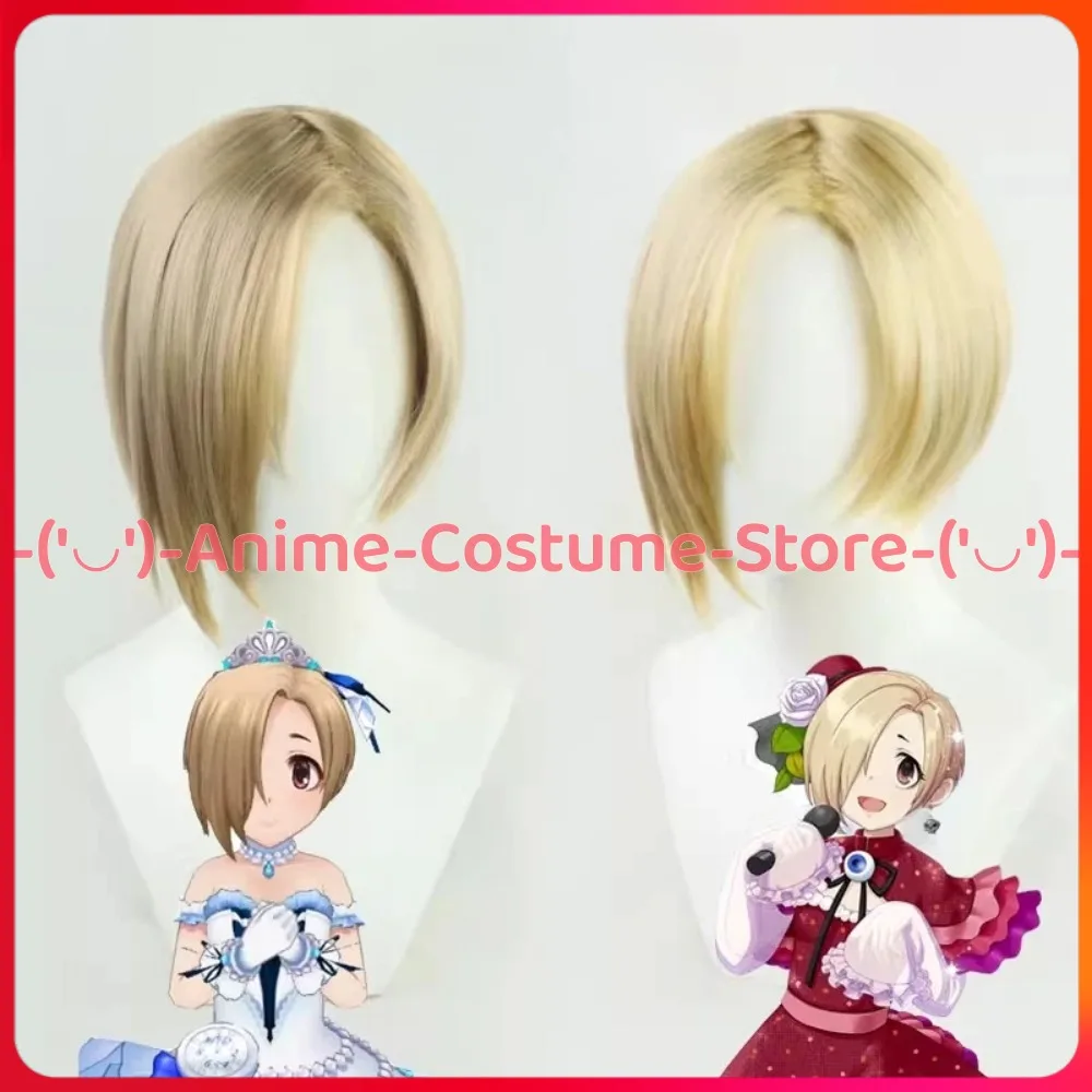 Peruka Cosplay THE iDOL Cinderella Girls Shirasaka Koume, peruka syntetyczna do przebrania na Halloween, karnawał, imprezę, postać z anime/gry