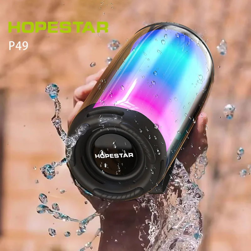 Original HOPESTAR P49 Bluetooth Speakers Music Pulse Portable Subwoofer Powerful Wireless Boombox Audio center LED light For pc