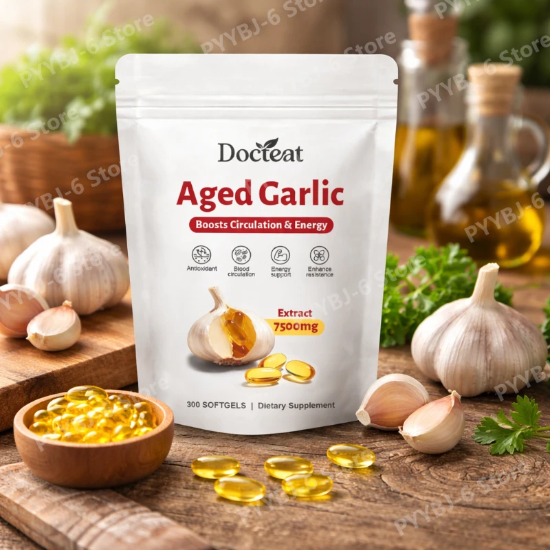 

Garlic Extract Softgels 300 Count Dietary Supplement Supports Daily Body Nutrition & Overall Wellness for Adults Non-GMO