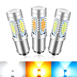 2X 1156 LED BA15S P21W base LED 3535 Chips 6000K White Yellow Crystal Blue Brake Lights Reverse Lamp DRL Car Tail Bulb,12V