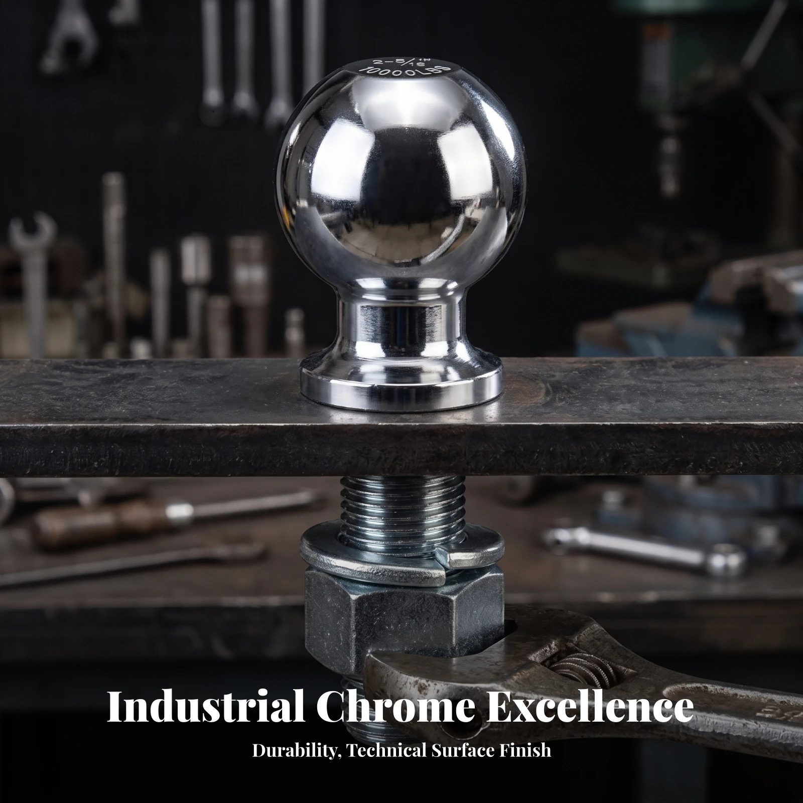 Trailer Hitch Ball Heavy-Duty Trailer Hitch Ball with Shank Corrosion-Resistant Reliable for RV Owners, Towing