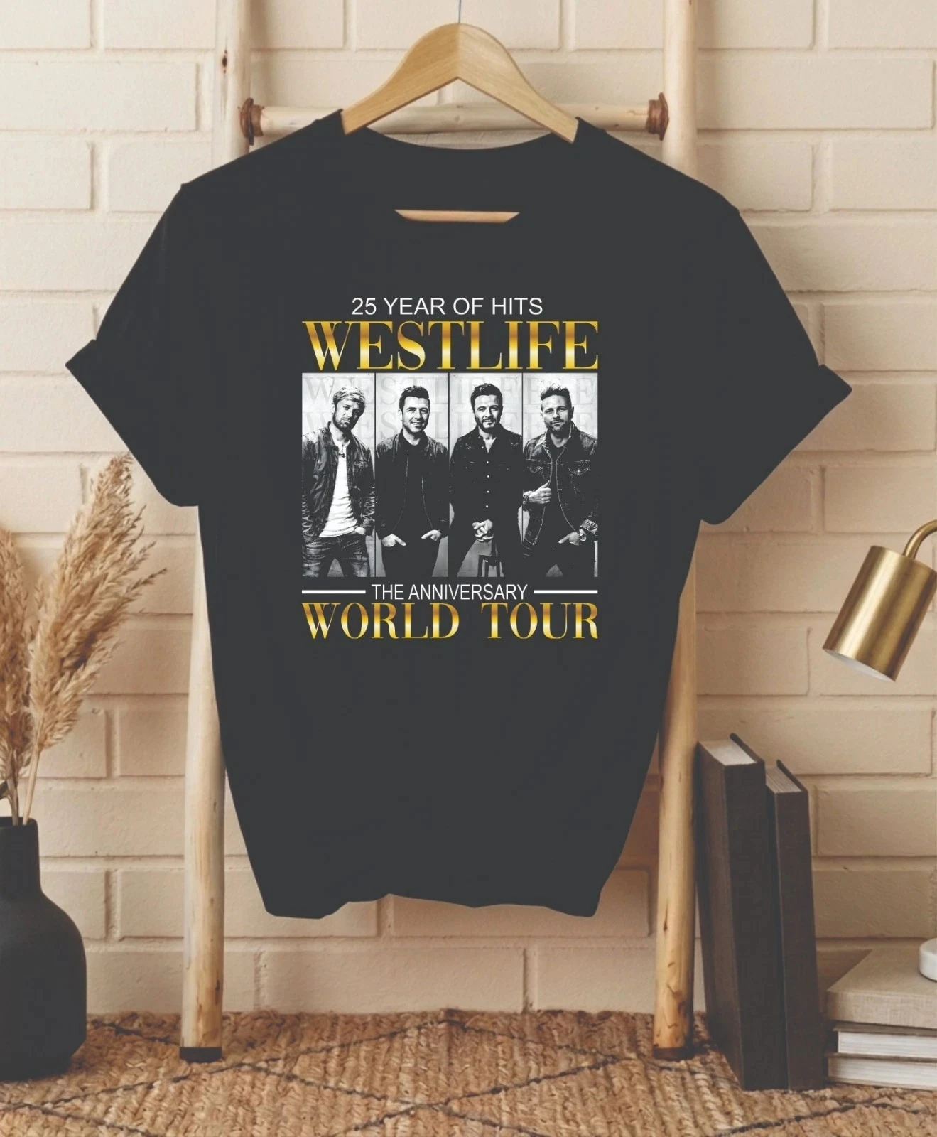 2026 New Family Matching Streetwear Unisex Oversized TShirt Westlife 25 Anniversary World Tour Graphic Print Short Sleeve Tshirt