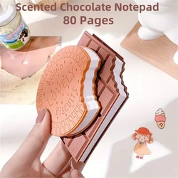 80 Pages/Set Chocolate Shaped Creative Pocket Notebook, Tear-off Memo Notepads, New Year& Birthday Fun Gift Office Study Supplie